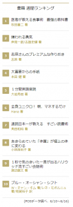ダイヤモンド社内週間ランキング0610-0616
